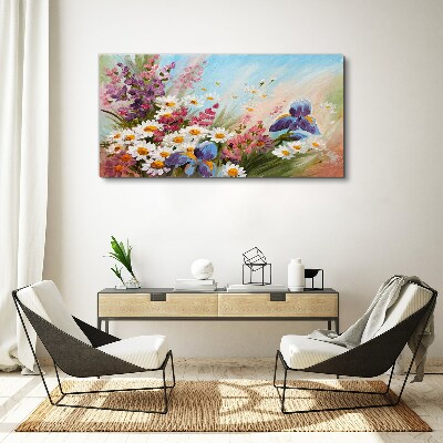 Spring bouquet of flowers in the sun Canvas print