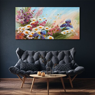 Spring bouquet of flowers in the sun Canvas print