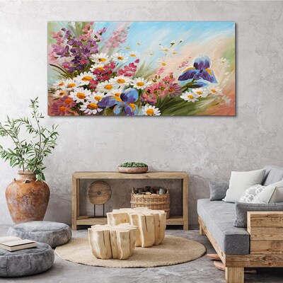 Spring bouquet of flowers in the sun Canvas print