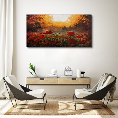 Painting flowers Canvas print