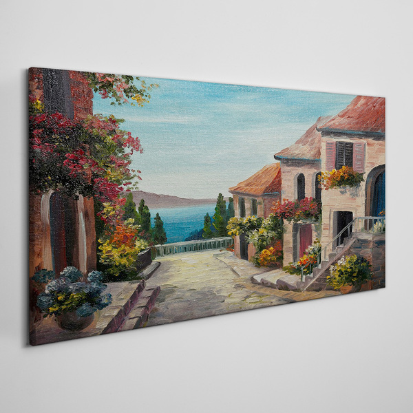 A charming seaside street Canvas print