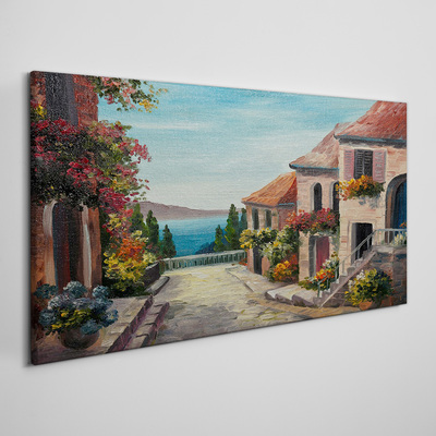 A charming seaside street Canvas print