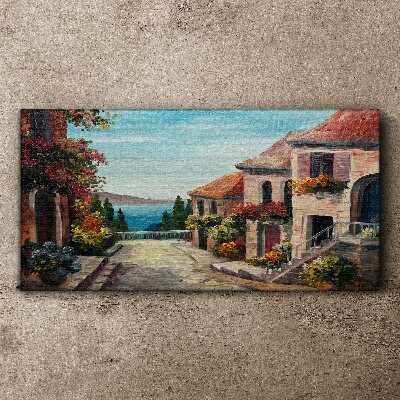 A charming seaside street Canvas print