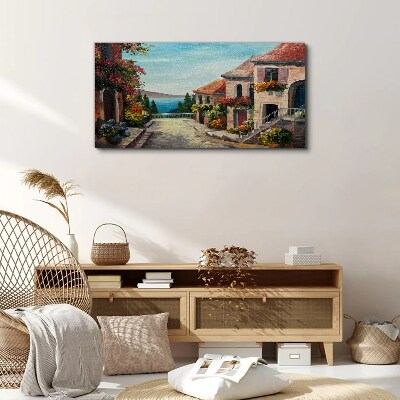 A charming seaside street Canvas print