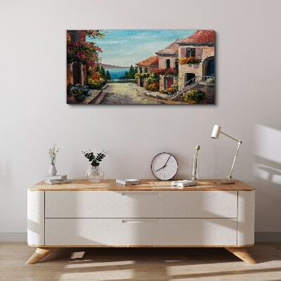 A charming seaside street Canvas print