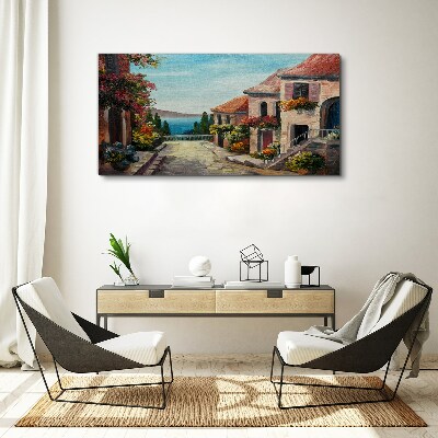 A charming seaside street Canvas print