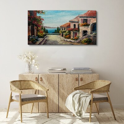 A charming seaside street Canvas print