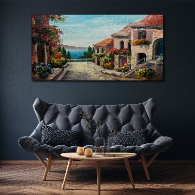 A charming seaside street Canvas print