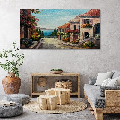 A charming seaside street Canvas print