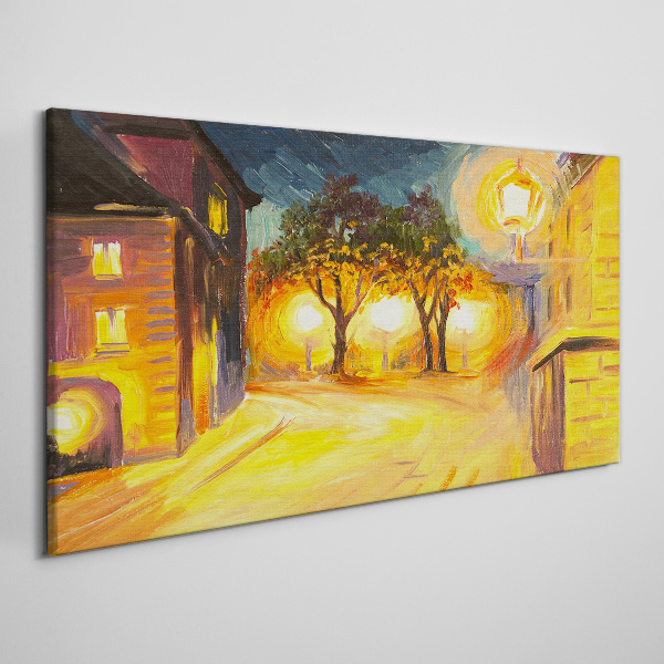 Golden evening in the city Canvas print