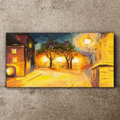 Golden evening in the city Canvas print
