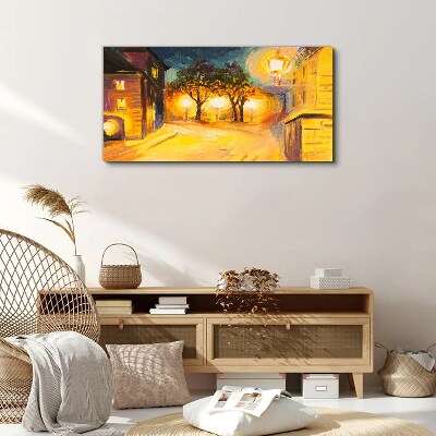 Golden evening in the city Canvas print