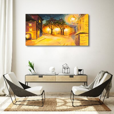 Golden evening in the city Canvas print