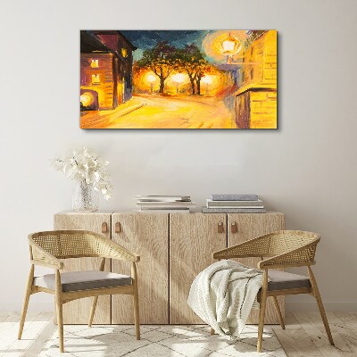 Golden evening in the city Canvas print
