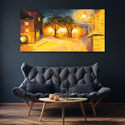 Golden evening in the city Canvas print