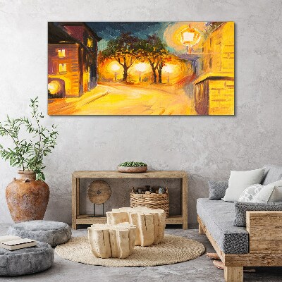 Golden evening in the city Canvas print