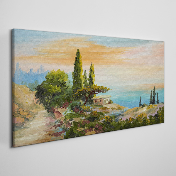 A peaceful seaside landscape Canvas print