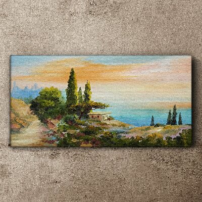A peaceful seaside landscape Canvas print