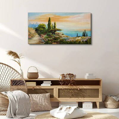A peaceful seaside landscape Canvas print