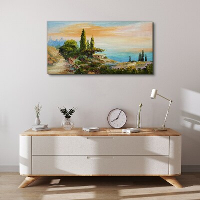 A peaceful seaside landscape Canvas print