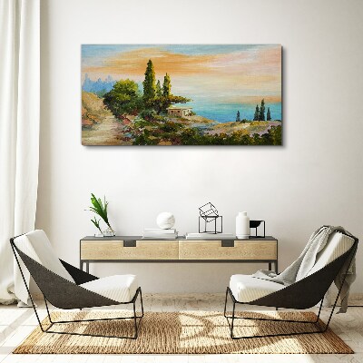 A peaceful seaside landscape Canvas print