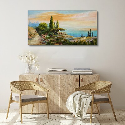 A peaceful seaside landscape Canvas print