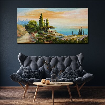 A peaceful seaside landscape Canvas print