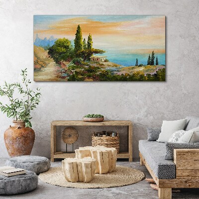A peaceful seaside landscape Canvas print