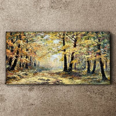Golden forest in autumn aura Canvas print