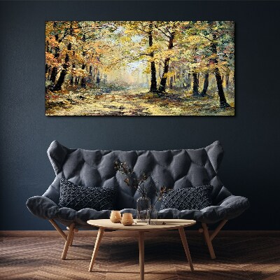 Golden forest in autumn aura Canvas print