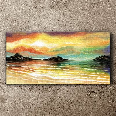 A peaceful sunset over the sea Canvas Wall art