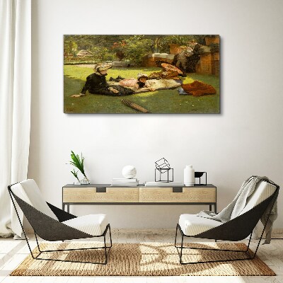 Summer Afternoon in the Garden Canvas Wall art