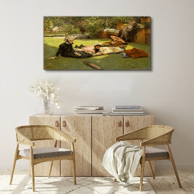Summer Afternoon in the Garden Canvas Wall art