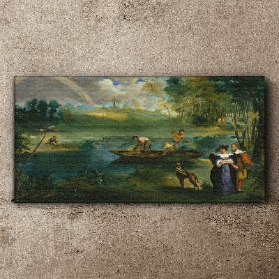 Forest river Canvas Wall art