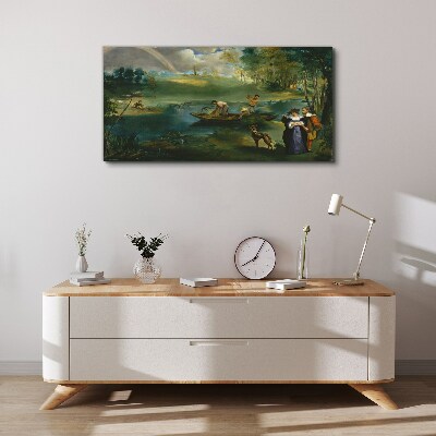 Forest river Canvas Wall art