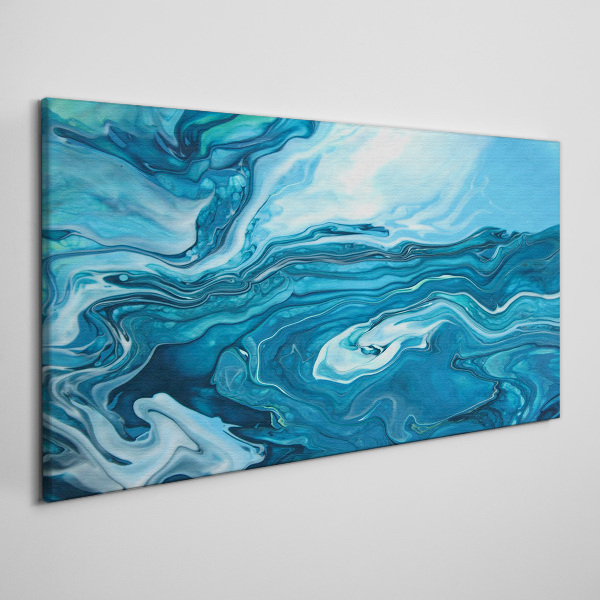 Ocean waves in shades of blue Canvas Wall art