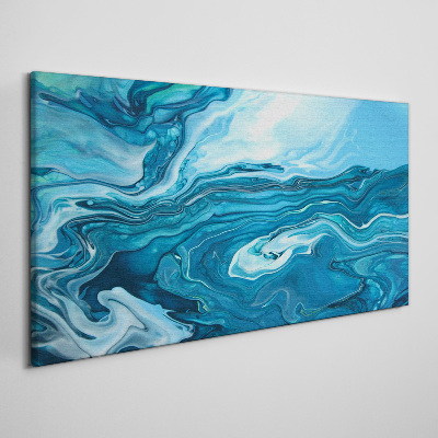 Ocean waves in shades of blue Canvas Wall art