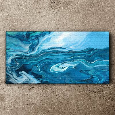 Ocean waves in shades of blue Canvas Wall art