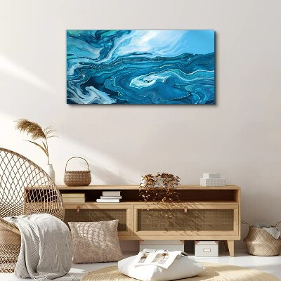 Ocean waves in shades of blue Canvas Wall art