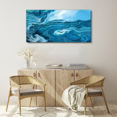 Ocean waves in shades of blue Canvas Wall art