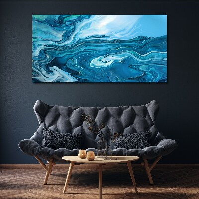 Ocean waves in shades of blue Canvas Wall art
