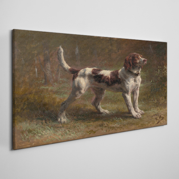 Portrait of a dog in nature Canvas Wall art