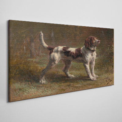 Portrait of a dog in nature Canvas Wall art
