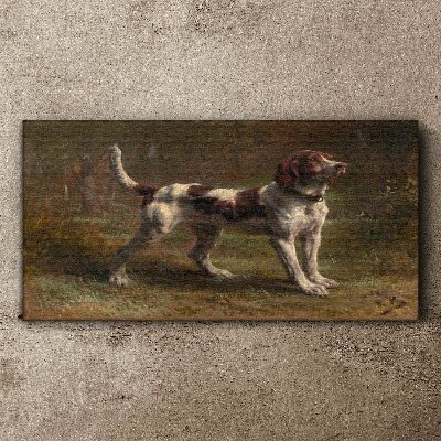Portrait of a dog in nature Canvas Wall art