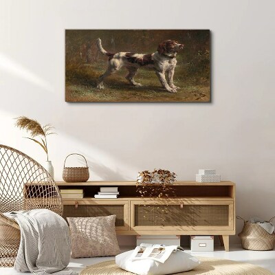 Portrait of a dog in nature Canvas Wall art