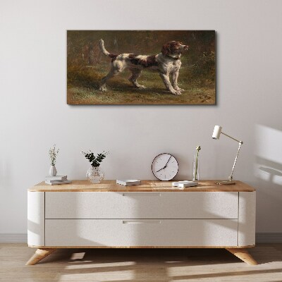 Portrait of a dog in nature Canvas Wall art