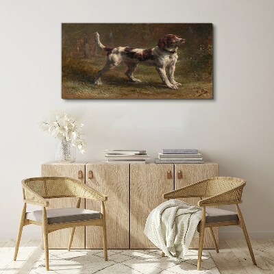Portrait of a dog in nature Canvas Wall art