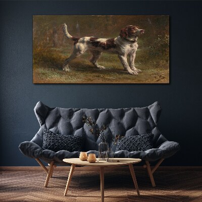 Portrait of a dog in nature Canvas Wall art
