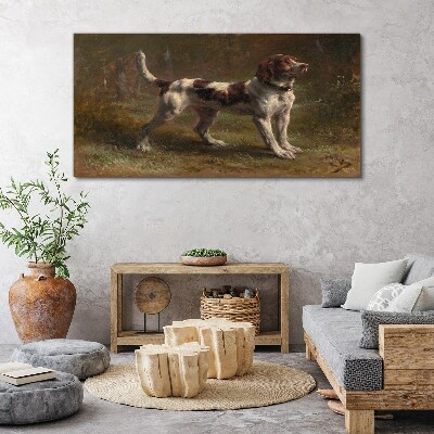 Modern forest pet dog Canvas Wall art