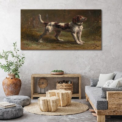 Portrait of a dog in nature Canvas Wall art